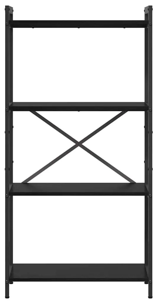 vidaXL Βιβλιοθήκη Μαύρη δρυς 60 x 30 x 118 εκ Επεξεργασμένο ξύλο