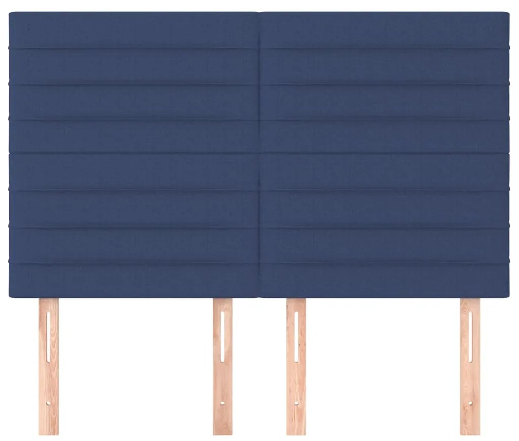 vidaXL Κεφαλάρι Μπλε 144x5x118/128 εκ. Ύφασμα