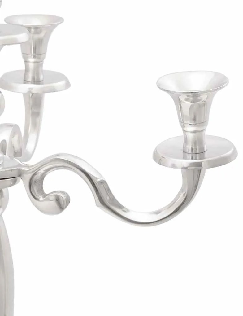 vidaXL Κηροπήγιο Ασημί 39x39x60 εκ. Αλουμίνιο