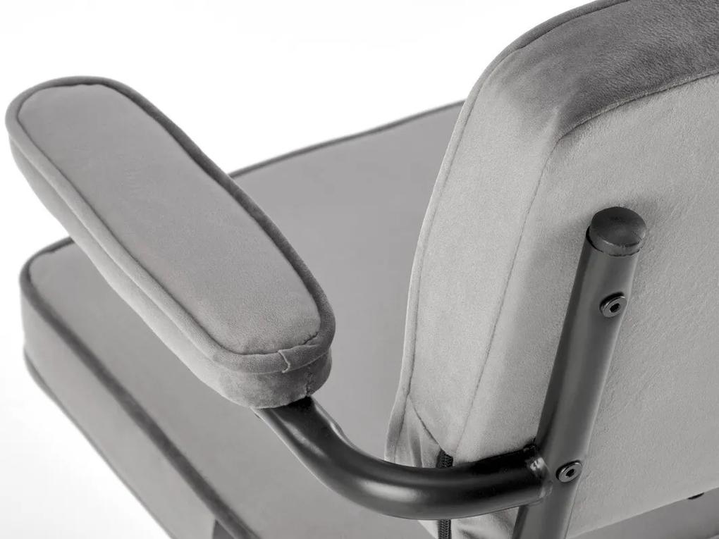 Καρέκλα γραφείου Houston 1393, Γκρι, 81x62x56cm, 11 kg, Με ρόδες, Με μπράτσα, Μηχανισμός καρέκλας: Κλίση | Epipla1.gr