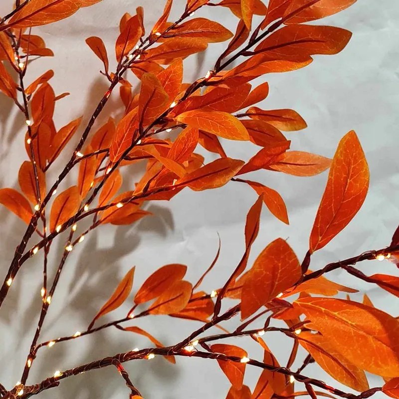 Led Φωτιζόμενο Δέντρο Καφέ με Πορτοκαλί Φύλλα 150cm - Led Orange Tree