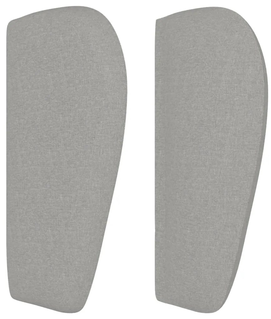 vidaXL Κεφαλάρι με Πτερύγια Ανοιχτό Γκρι 147x23x78/88 εκ. Υφασμάτινο