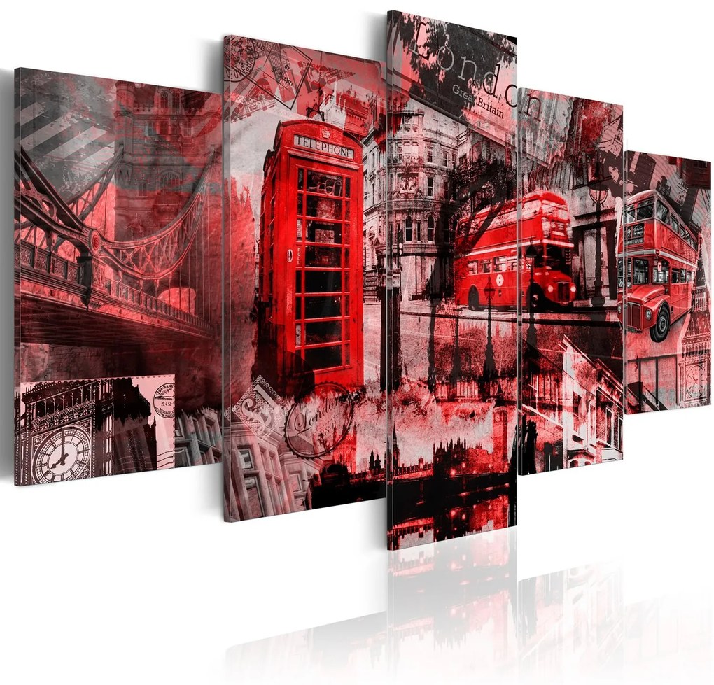 Πίνακας - London collage - 5 pieces 200x100