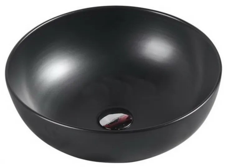 Νιπτήρας Πορσελάνης Επιτραπέζιος Φ40x14cm Ceramita Black Matt Ceramita F434-Black