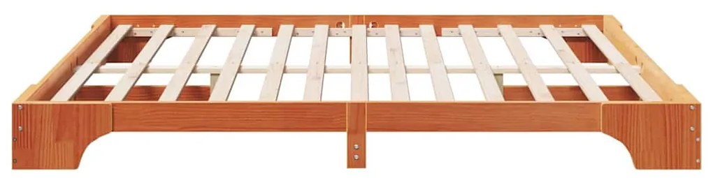 vidaXL Σκελετός Κρεβατιού Καφέ κεριού 180 x 200 cm Μασίφ ξύλο πεύκου