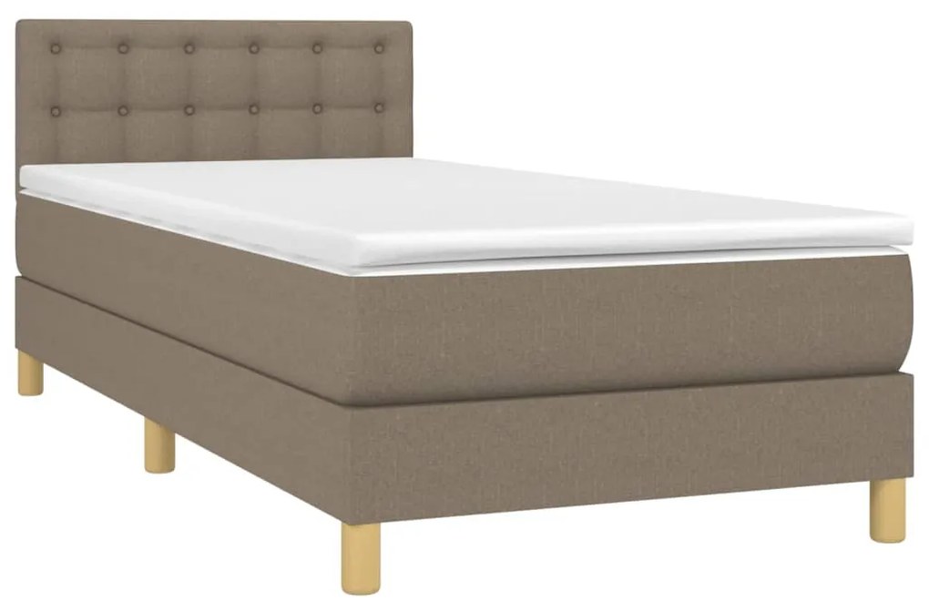 ΚΡΕΒΑΤΙ BOXSPRING ΜΕ ΣΤΡΩΜΑ TAUPE 90X200 ΕΚ. ΥΦΑΣΜΑΤΙΝΟ 3140909