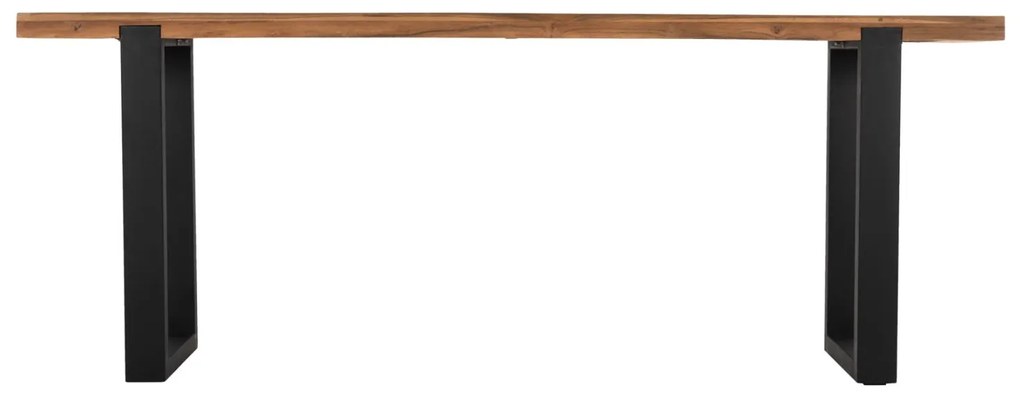 Κονσόλα SHIRE C9800 Ανακυκλωμένο Ξύλο TEAK με Μαύρες Μεταλλικές Βάσεις 240x50x90Yεκ 240x50x90 εκ.