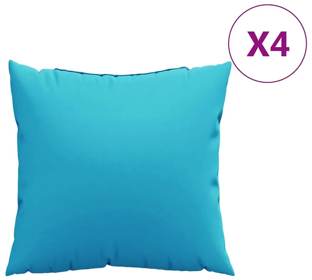 vidaXL Μαξιλάρια Ρίψης 4 pcs Τιρκουάζ 40 x 40 cm ύφασμα
