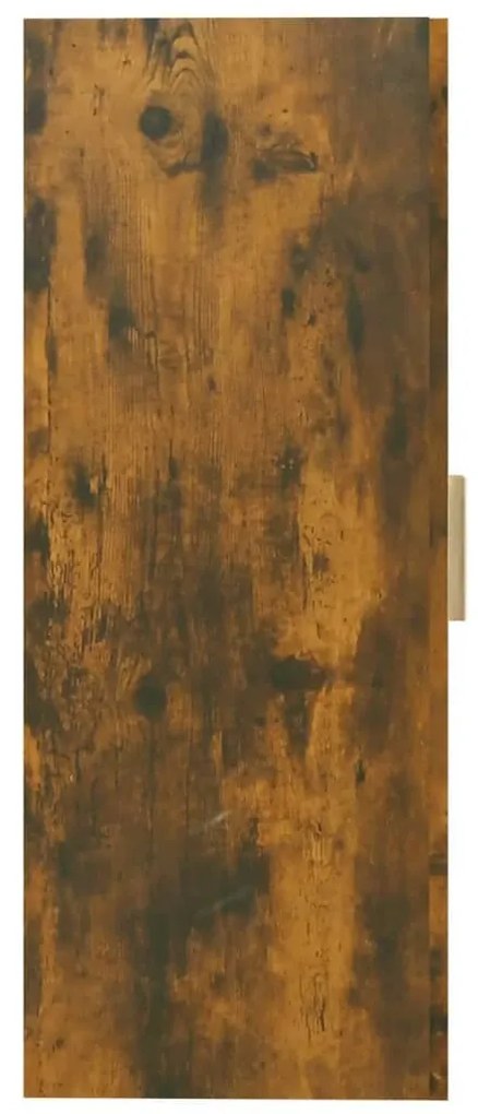Κρεμαστό Ντουλάπι Τοίχου Καπνιστή Δρυς 69,5x34x90 εκ Επεξ. Ξύλο - Καφέ