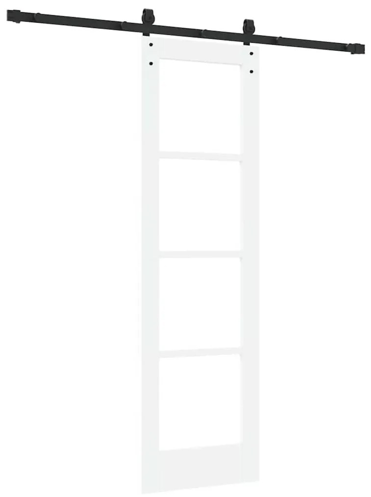 vidaXL Συρόμενη Πόρτα ORKDAL Λευκό 61 x 198.5 εκ. Μασίφ ξύλο πεύκου