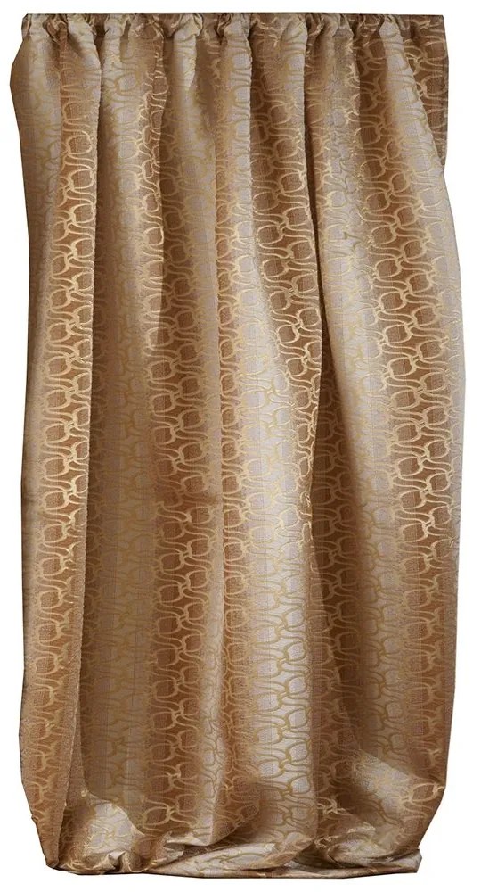 Κουρτίνα Mε Τρέσα Ρεβέκα Beige Viopros 140X270cm Πολυέστερ