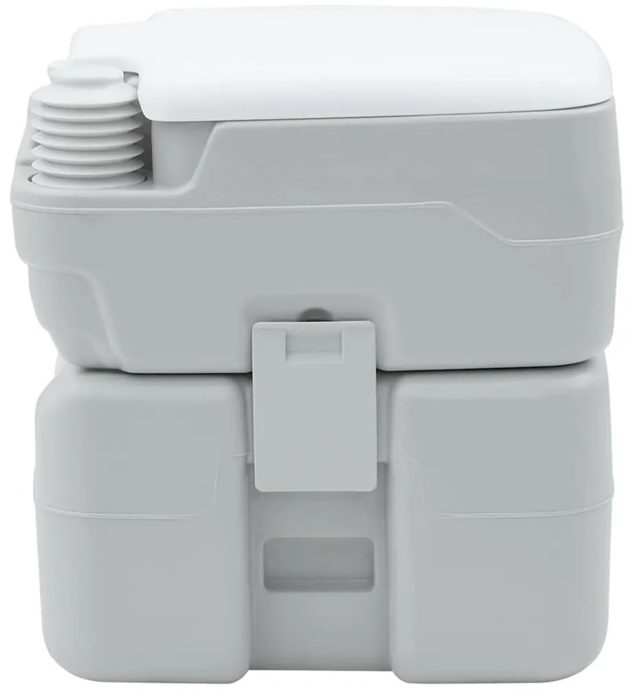 vidaXL Τουαλέτα Κάμπινγκ Γκρι και Λευκό 41,5 x 36,5 x 42 εκ.