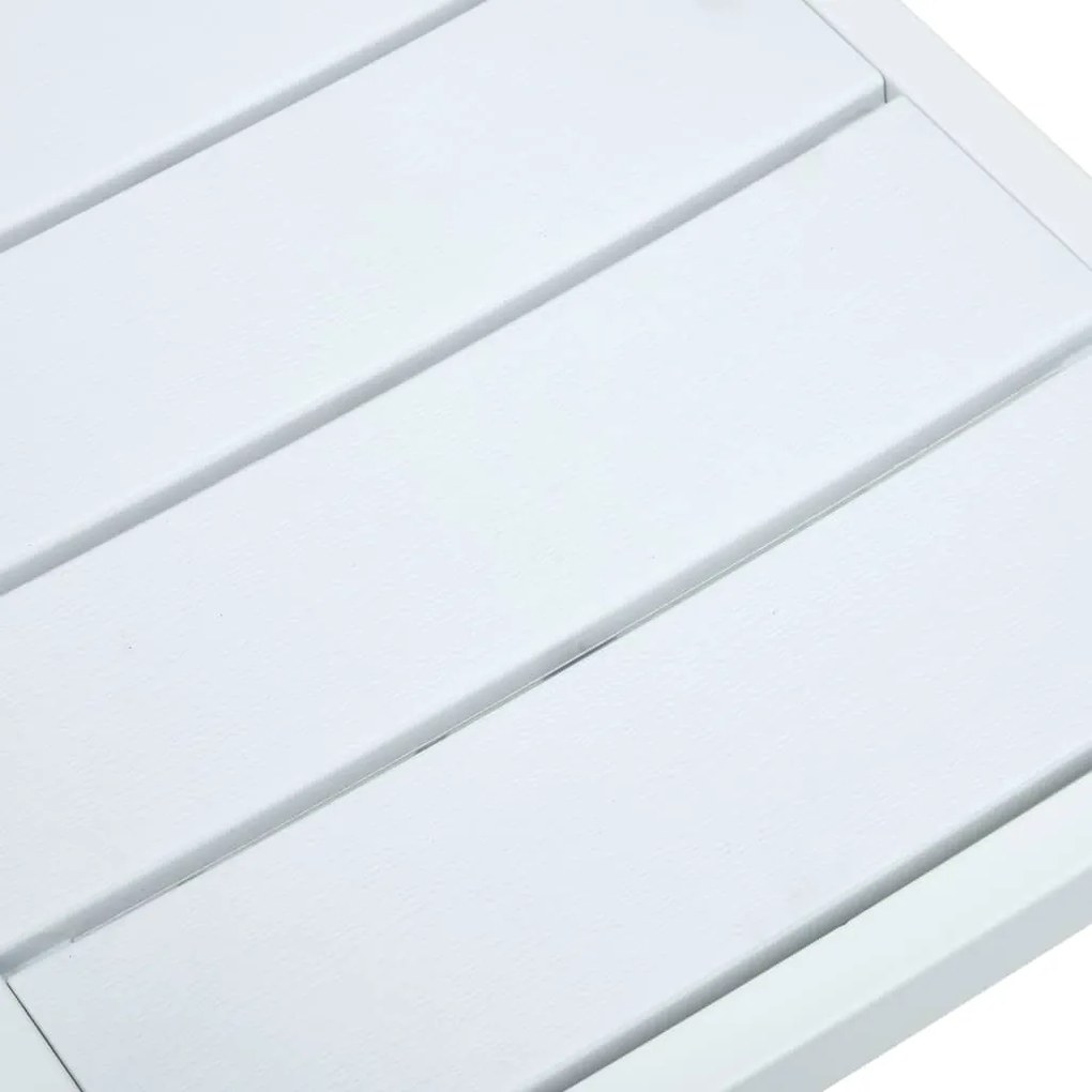 vidaXL Καρέκλες Κήπου 4 τεμ. Λευκές με Όψη Ξύλου από HDPE