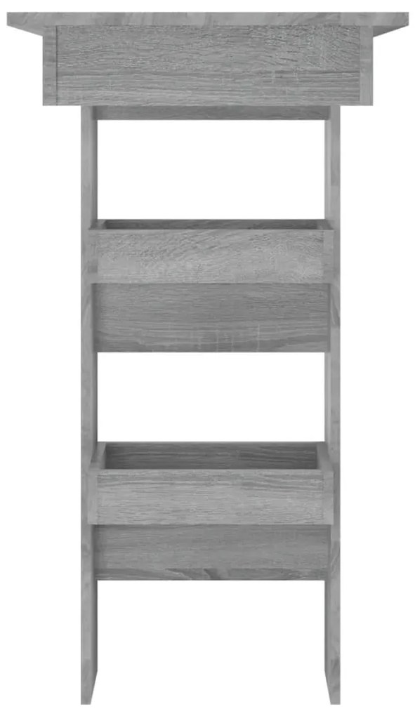vidaXL Τραπέζι Μπαρ Τοίχου Γκρι Sonoma 102x45x103,5 εκ. Επεξεργ. Ξύλο