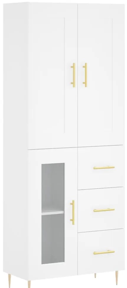 vidaXL Ντουλάπι Λευκό 69,5x34x180 εκ. από Επεξεργασμένο Ξύλο