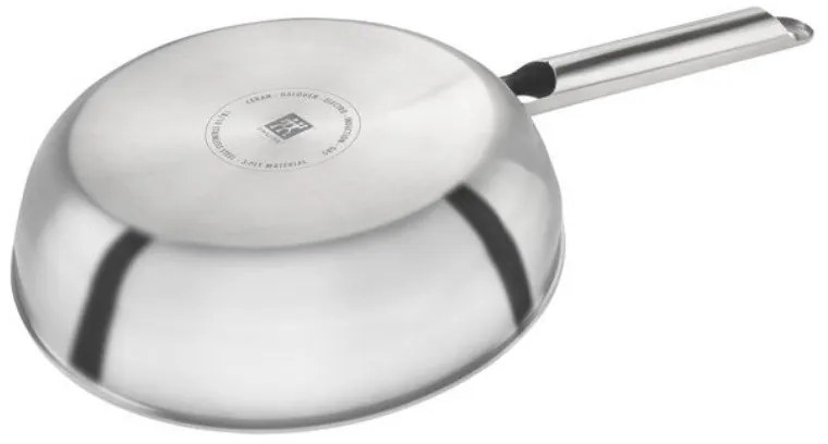 Βαθύ τηγάνι Zwilling Joy Plus 1029411, 20 cm, αντικολλητική επίστρωση Permaresist Ultra, ανοξείδωτο ατσάλι 18/10, Φούρνος και επαγωγή, Ασημί