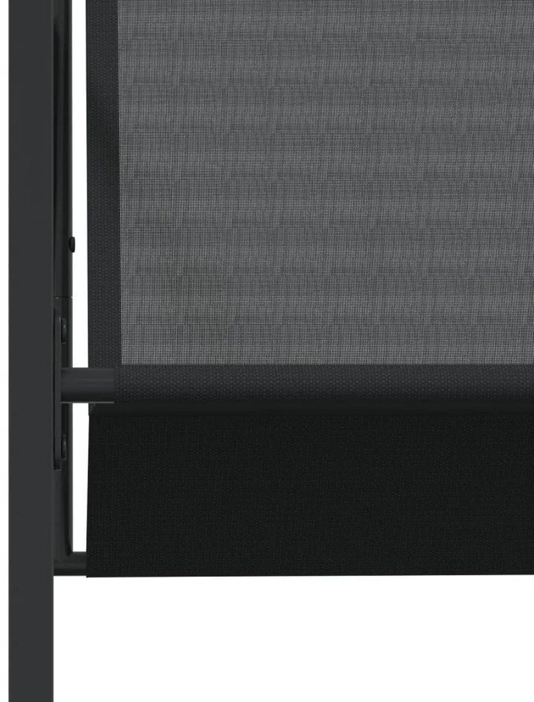 vidaXL Σετ Τραπεζαρίας Κήπου 11 Τεμαχίων Μαύρο από Textilene