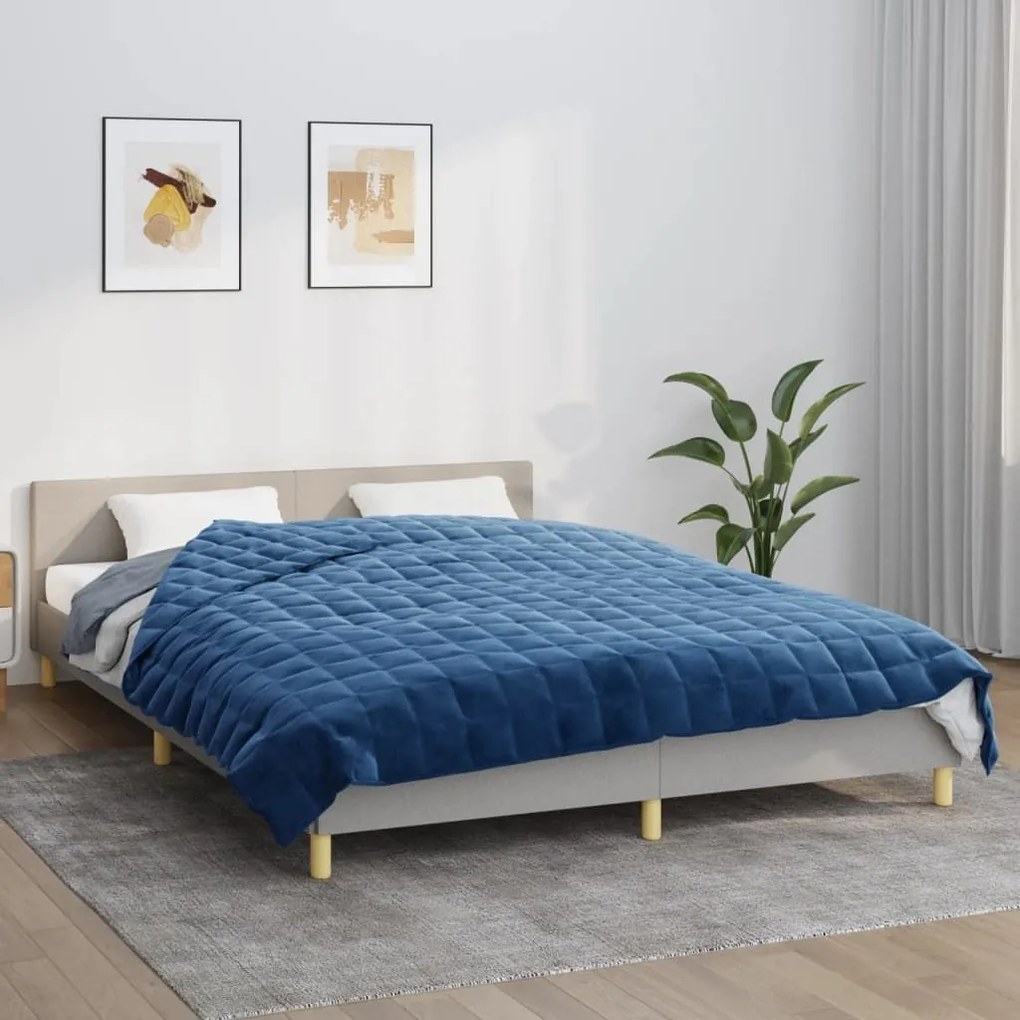 Κουβέρτα Βαρύτητας Μπλε 220 x 235 εκ. 15 κ. Υφασμάτινη 350801