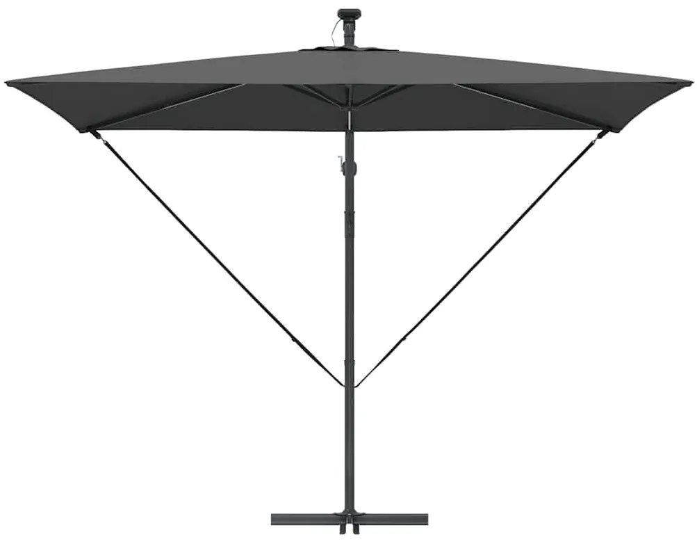 vidaXL Ομπρέλα Cantilever Banana Ανθρακί 294 x 200 x 254 εκ.