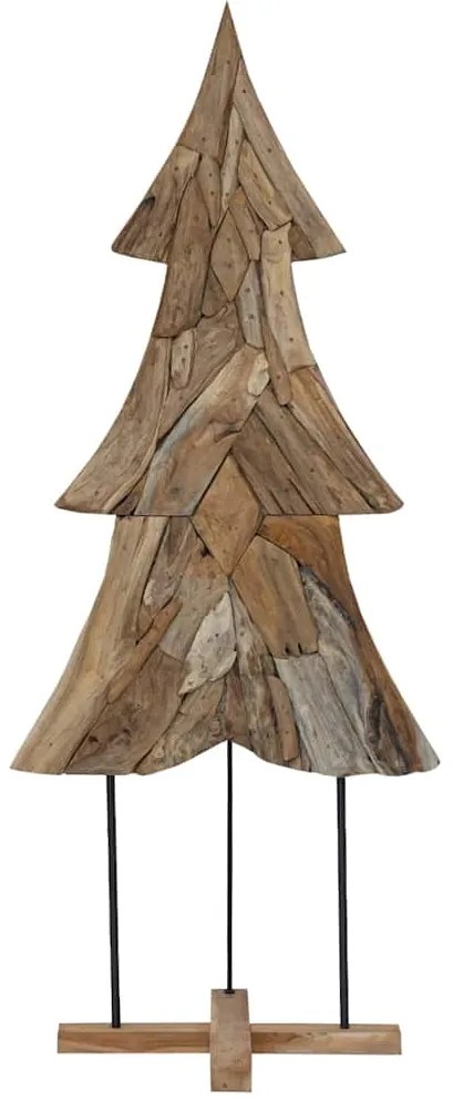 vidaXL Χριστουγεννιάτικο Δέντρο με βάση Καφέ 180 cm Μασίφ ξύλο teak