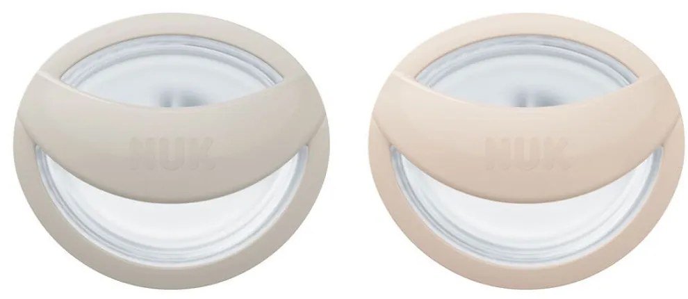 Πιπίλα Σιλικόνης Mommy Feel Με Θήκη 10730862 0-9 Μηνών (Σετ 2τμχ) Grey-Beige Nuk Σιλικόνη