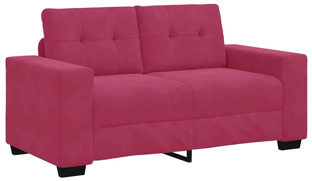 vidaXL Σετ Καναπέ 2 pcs Μπορντό 221 x 78 x 80 εκ Βελούδο