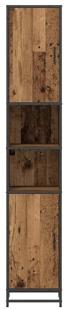 vidaXL Ντουλάπι Μπάνιου με ράφι Παλαιό ξύλο 35 x 37.5 x 188.5 εκατοστά