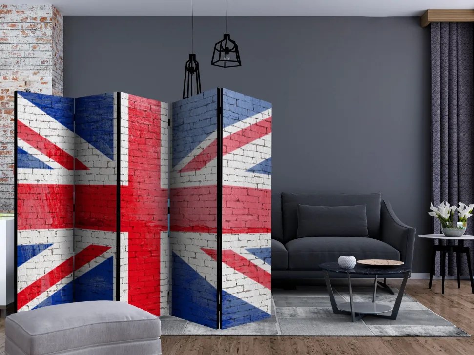 Διαχωριστικό με 5 τμήματα - British flag II [Room Dividers]