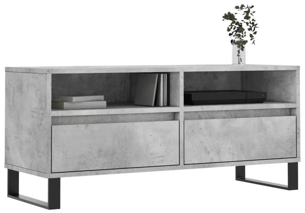 vidaXL Έπιπλο Τηλεόρασης Γκρι Σκυρ. 100 x 34,5 x 44,5 εκ. Επεξ. Ξύλο