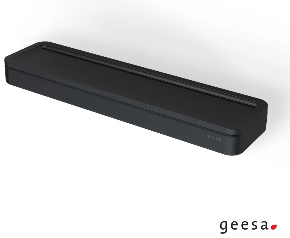 Εταζέρα με  Σχισμή Αποστράγγισης 26*6,5*2,5 εκ. Geesa Frame Black Matt 8805-400