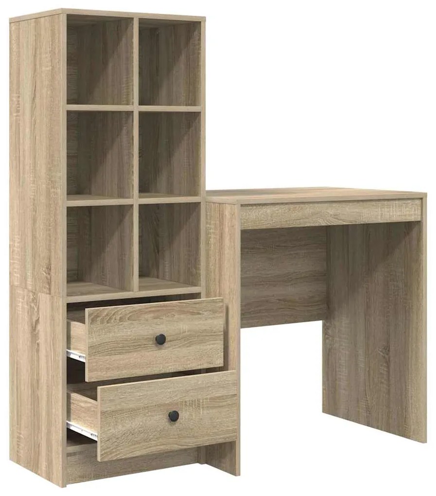 vidaXL Γραφείο με αποθηκευτικό χώρο 2 pcs Δρύς Sonoma 70 x 50 x 76 εκ.