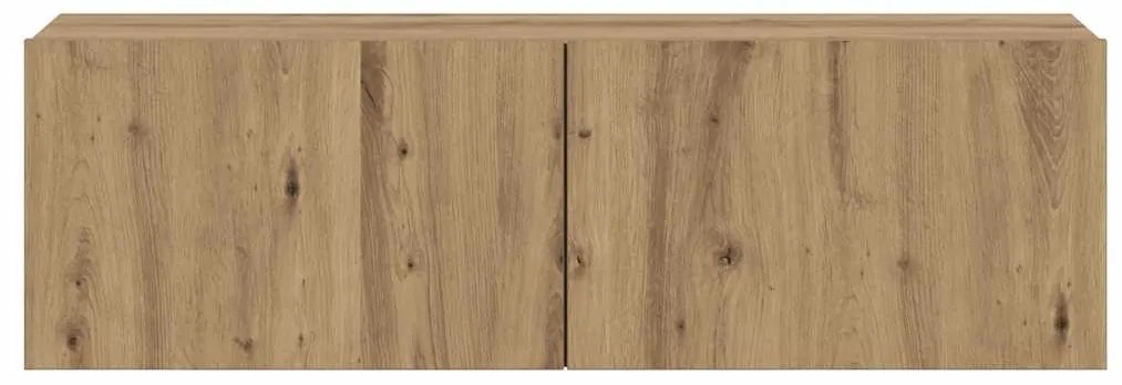 vidaXL Ντουλάπι Τηλεόρασης Τοίχου Artisan Δρυς 100x30x30 εκ Επ. Ξύλο