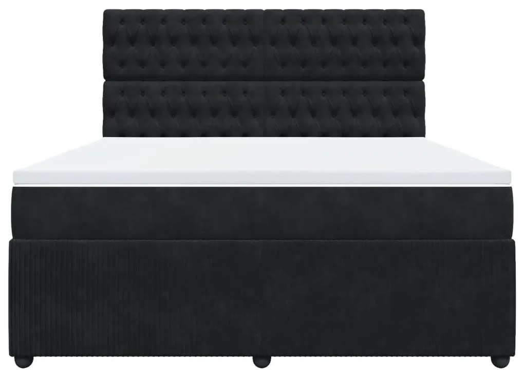 ΚΡΕΒΑΤΙ BOXSPRING ΜΕ ΣΤΡΩΜΑ ΜΑΥΡΟ 180X200 ΕΚ. ΒΕΛΟΥΔΙΝΟ 3294714