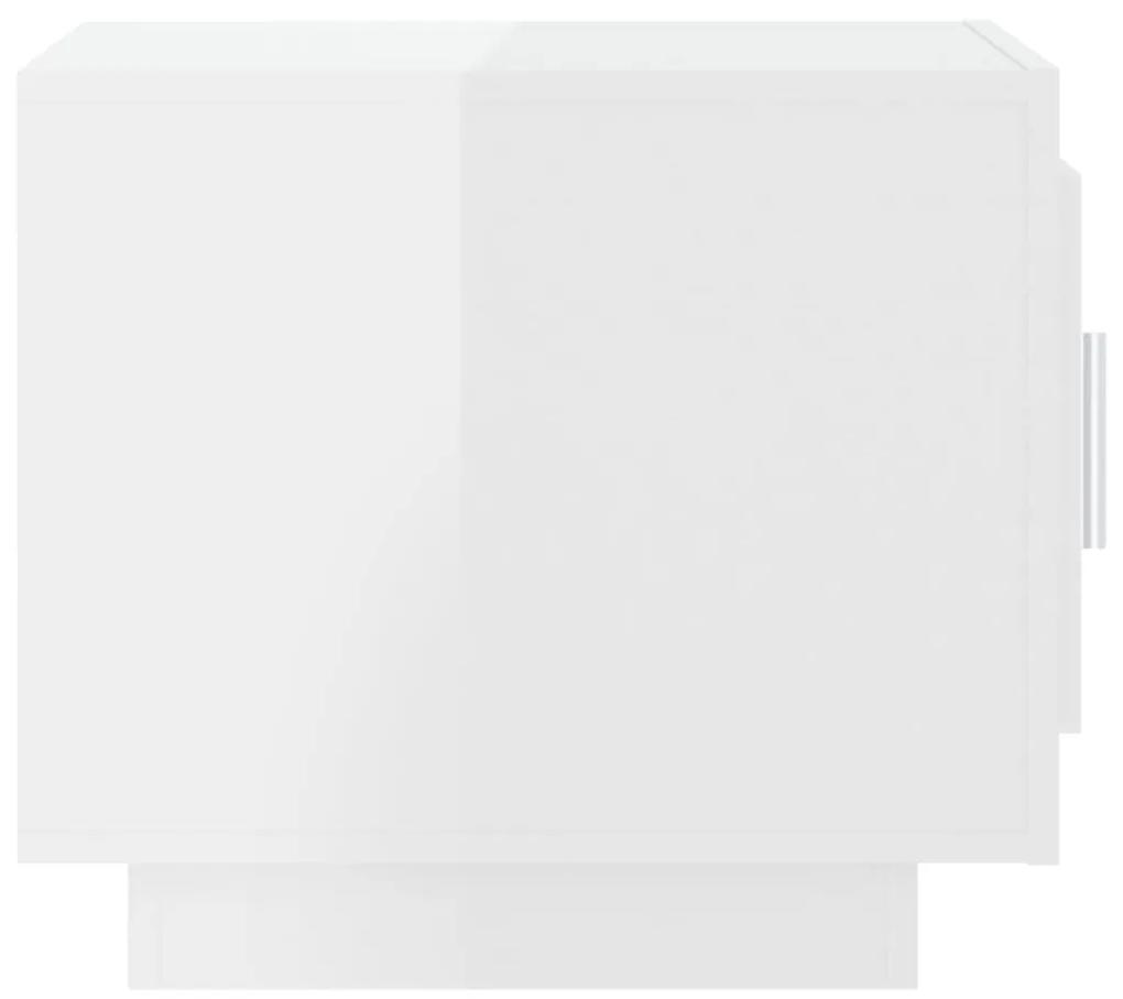 vidaXL Τραπεζάκι Σαλονιού Γυαλιστερό Λευκό 51x50x45 εκ. Επεξεργ. Ξύλο