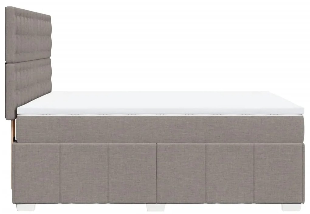 ΚΡΕΒΑΤΙ BOXSPRING ΜΕ ΣΤΡΩΜΑ TAUPE 160X200 ΕΚ. ΥΦΑΣΜΑΤΙΝΟ 3294037