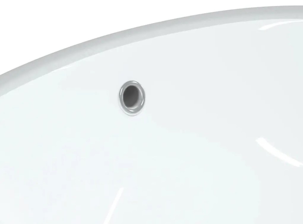 Νιπτήρας Μπάνιου Οβάλ Λευκός 56 x 41 x 20 εκ. Κεραμικός - Λευκό