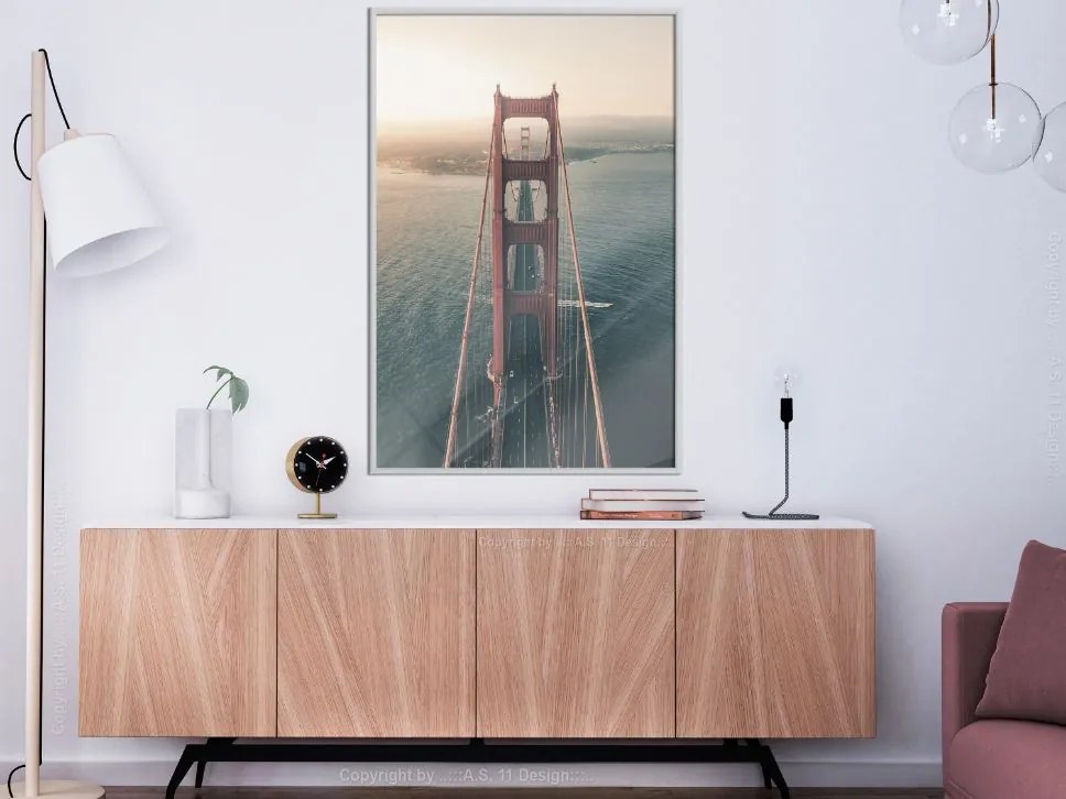 Αφίσα - Bridge in San Francisco I - 20x30 - Χρυσό - Χωρίς πασπαρτού