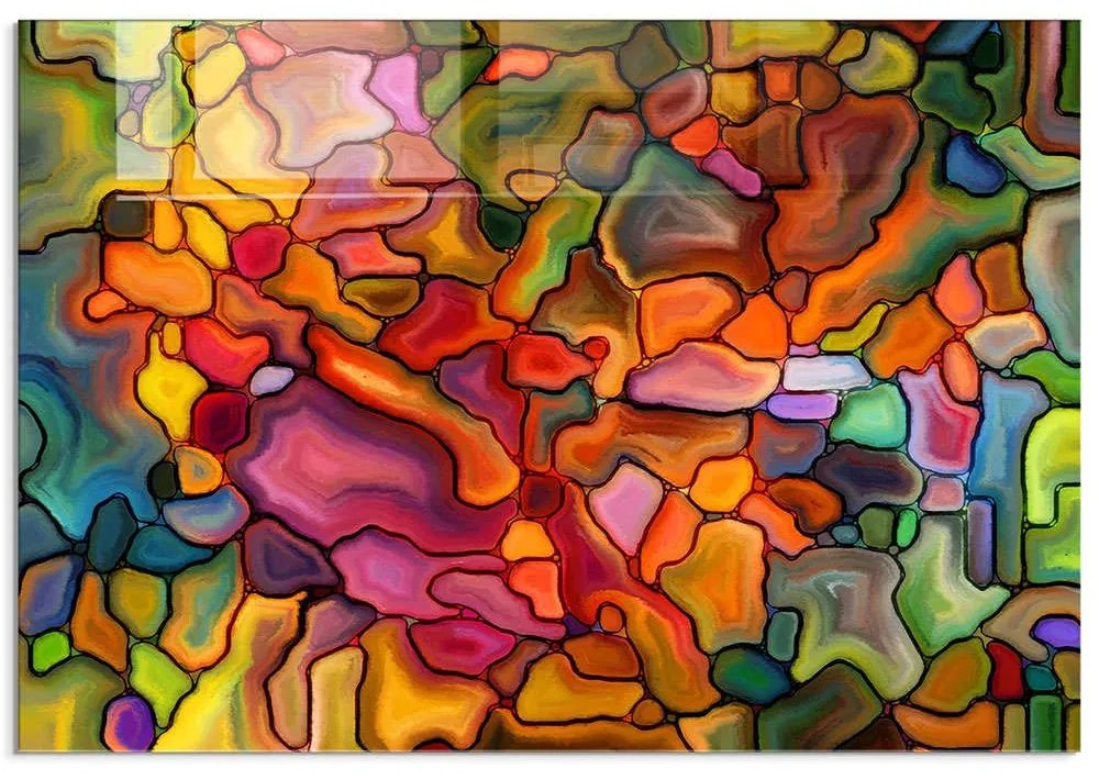 Πίνακας Γυάλινος 695CRS1235 70x50cm Multi Wallity Οριζόντιοι Γυαλί