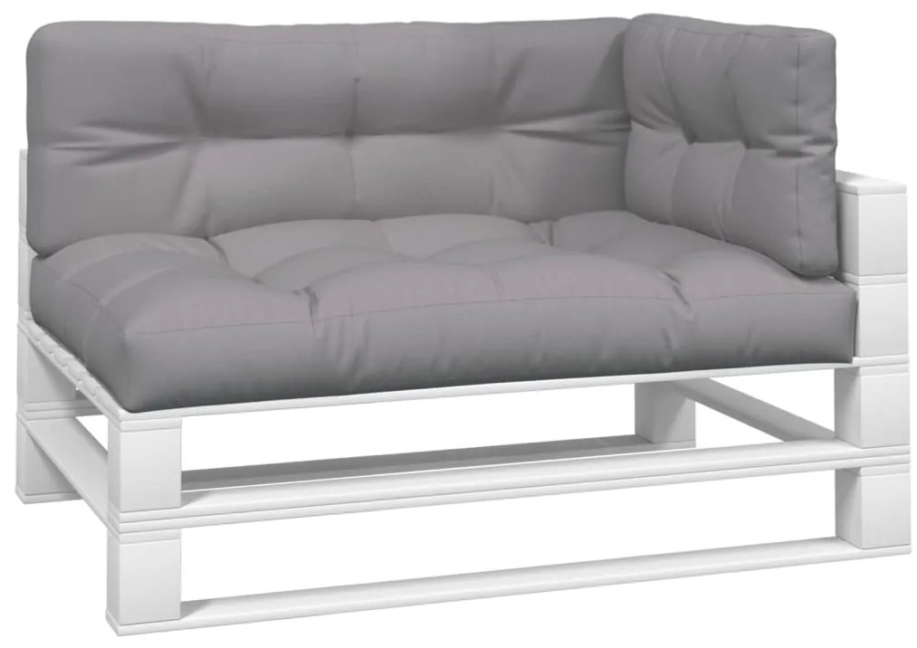 vidaXL Μαξιλάρια Παλέτας 3 τεμ. Γκρι Υφασμάτινα