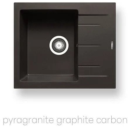 Pyramis Νεροχύτης Pyragranite Alazia (59x50) 1B 1D Graphite Carbon