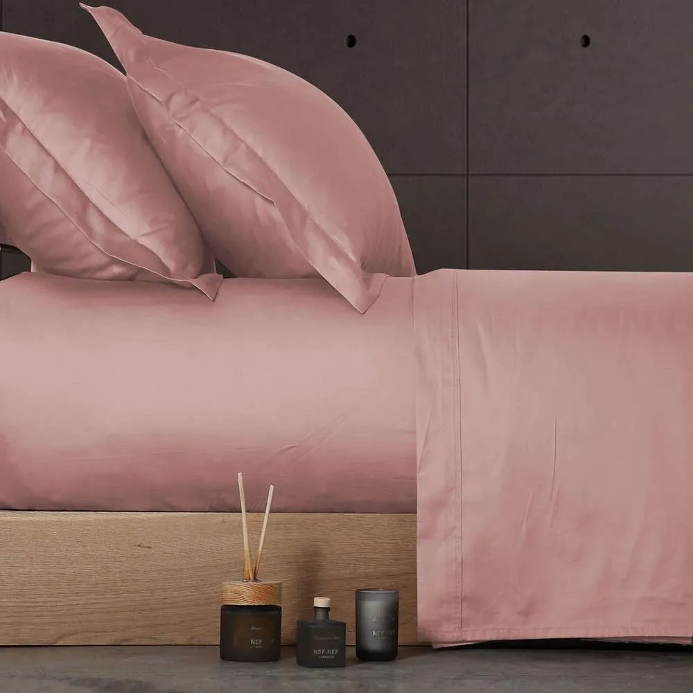 Σεντόνι Elements Rose Nef Nef King Size 280x270cm Χωρίς Λάστιχο 100% Cotton Satin