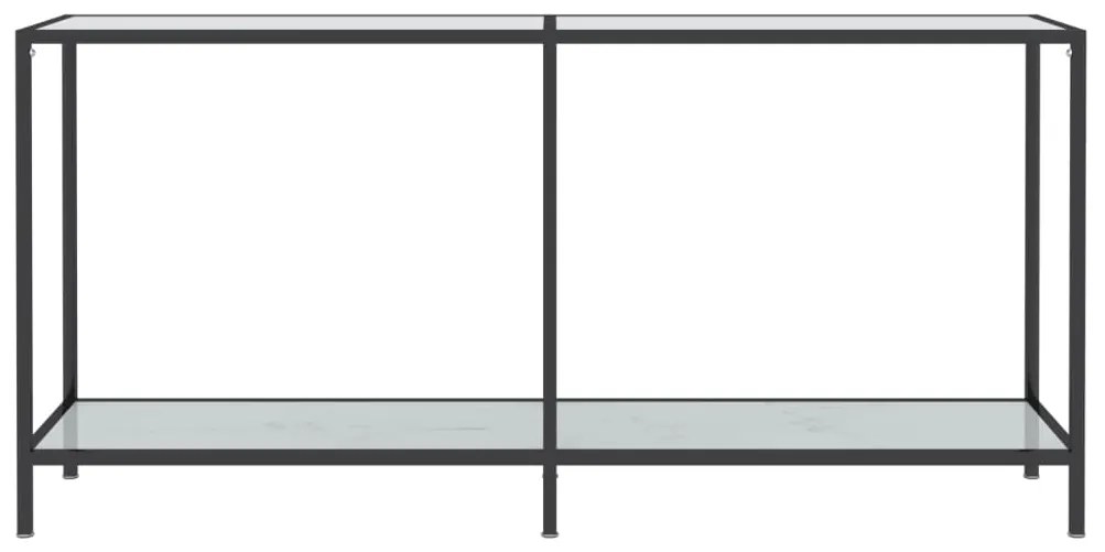 vidaXL Τραπέζι Κονσόλα Λευκό 160 x 35 x 75,5 εκ. από Ψημένο Γυαλί