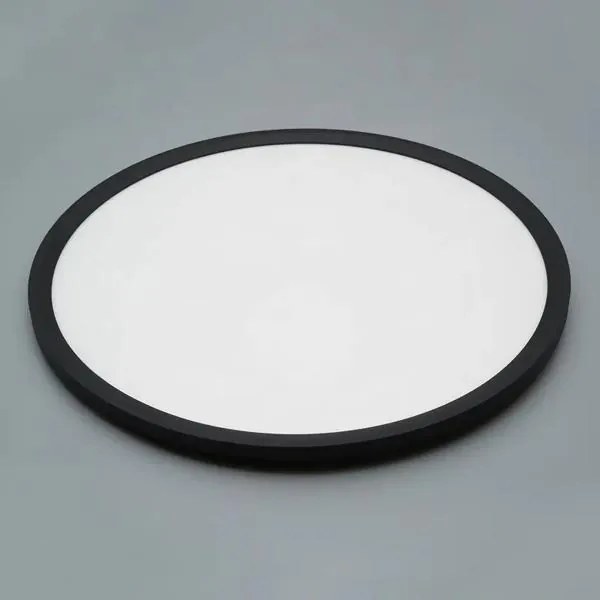 Eurolamp Πλαφονιέρα LED Slim 42W 2520lm Φ50x2.4cm 3CCT 3000K-4000K-6500K Μαύρο 145-68575