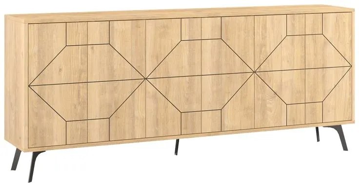 Μπουφές Bufel σε φυσική απόχρωση 181x35x77.4εκ 181x35x77.4 εκ.