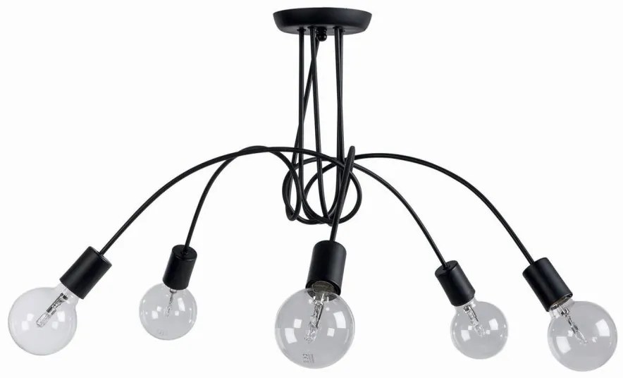 Κρεμαστό Φωτιστικό Οροφής 5xΕ27 40x80 Arkolight-1352-3/5-Μαύρο 1352-3/5