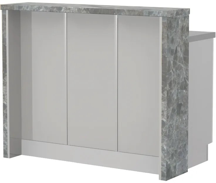 Πάγκος νησίδας Modena-Μήκος: 120 εκ.-Γκρι ανοιχτό-Siena Marble