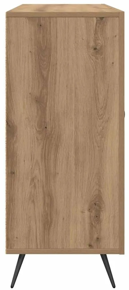 vidaXL Πλαϊνό γραφείο Καφέ 90 x 34 x 80 εκ. Επεξεργασμένο ξύλο