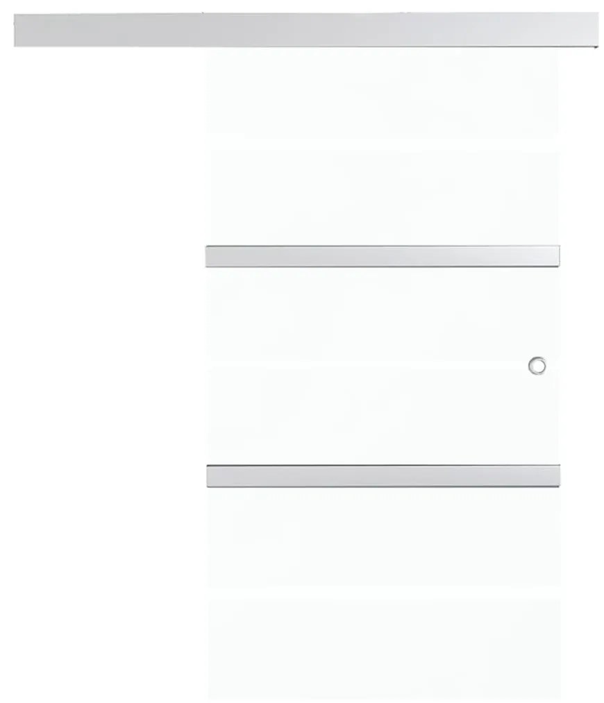 vidaXL Πόρτα Συρόμενη με Μαλακό Στοπ 102,5x205 εκ. Γυαλί/Αλουμίνιο