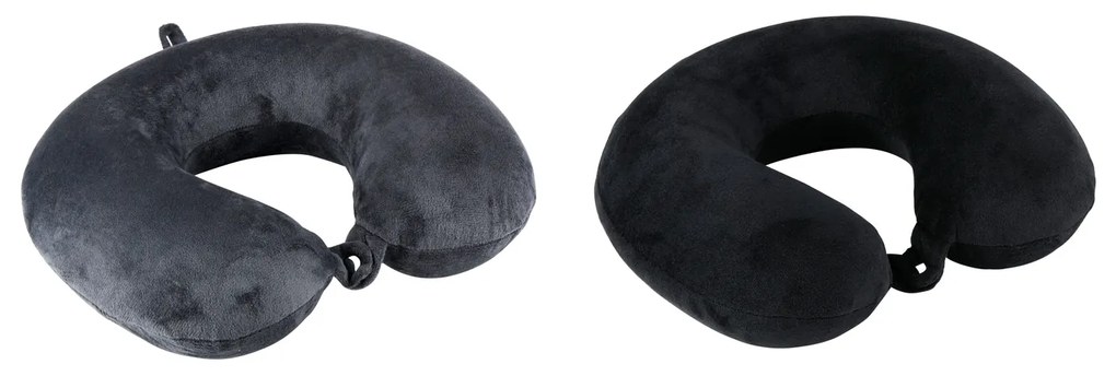 Μαξιλάρι Ταξιδιού Memory Foam Μαύρο/Γκρι Σε 2 Χρώματα