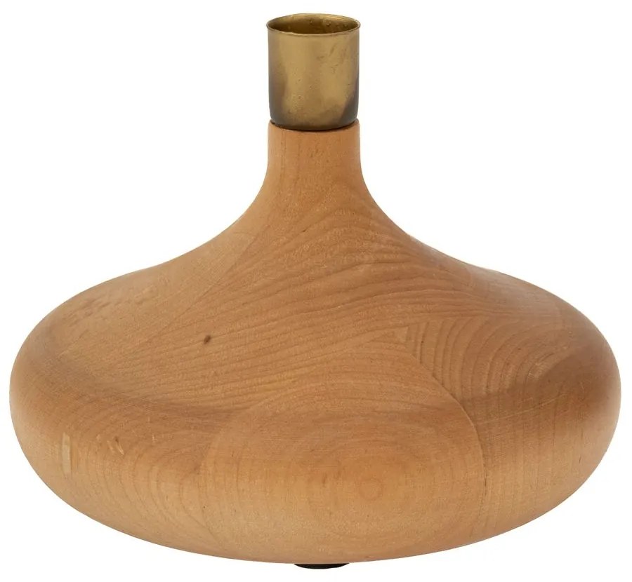 Κηροπήγιο Ξύλινο-Μεταλλικό Natural 15x13εκ. iliadis 88984